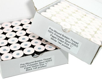 144 Paper-Sided Size "L" Bobbins