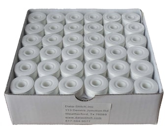 White Bobbins L Size for Embroidery Machines - 144 per box