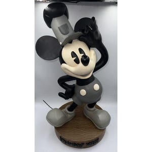 Disney Steamboat Willie Mickey Mouse grande figurine de collection en résine 2001 image 1