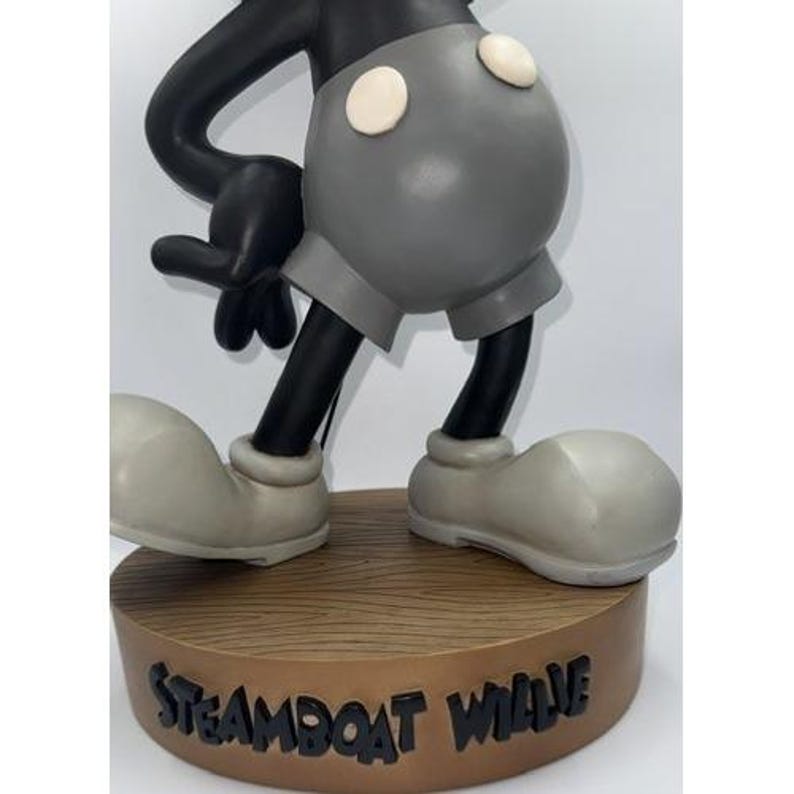 Disney Steamboat Willie Mickey Mouse grande figurine de collection en résine 2001 image 4