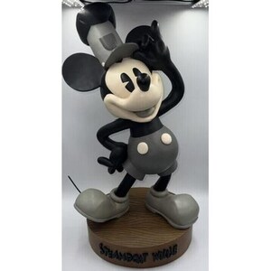 Disney Steamboat Willie Mickey Mouse grande figurine de collection en résine 2001 image 2