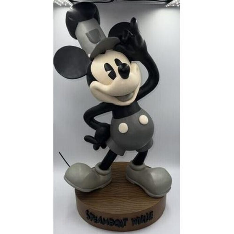 Disney Steamboat Willie Mickey Mouse grande figurine de collection en résine 2001 image 2