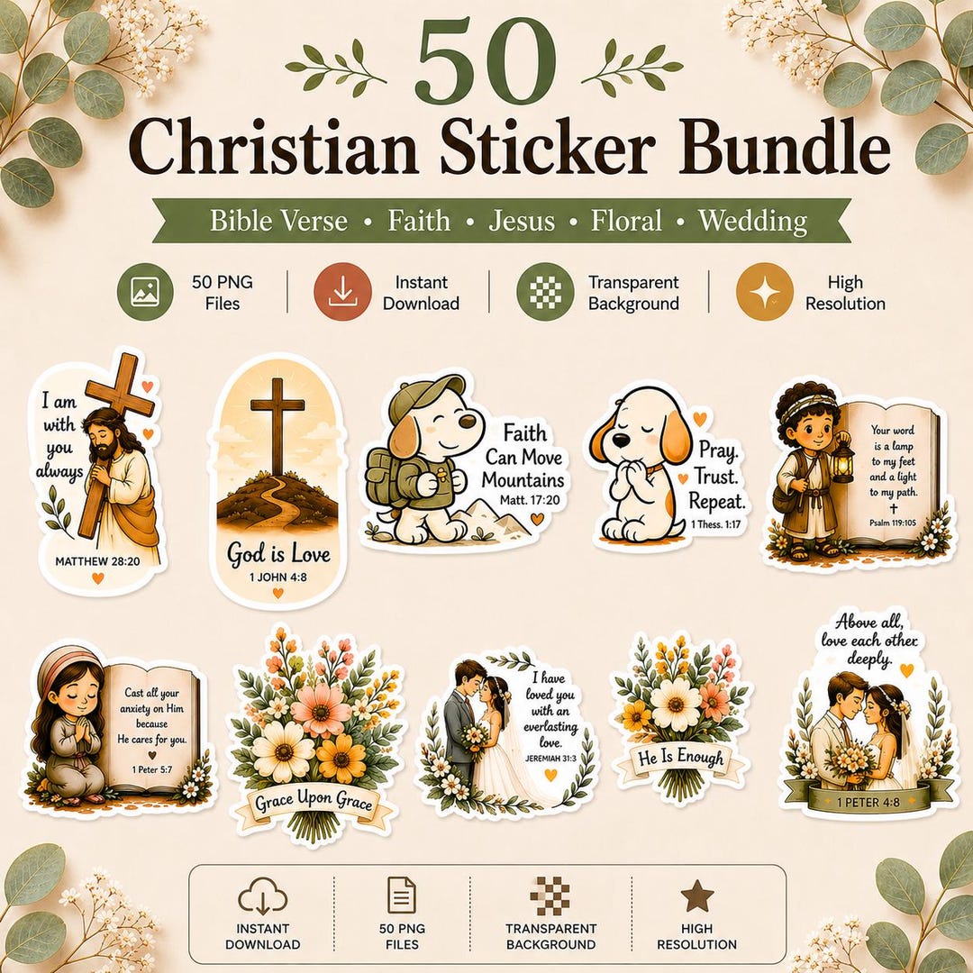 Devotion Sticker Christian Stickers Faith Quotes Religious Encouragement Bible ...
