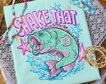 Shake That Bass Png, Funny Fishing Png, Preppy Bass Fish Png, Retro Fish Png, Sassy Fishing Png, Fishing Sublimation Png, Digital Download