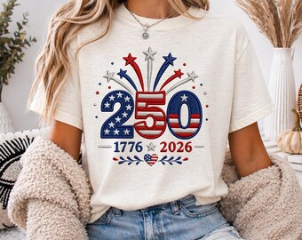 USA 250° anniversario PNG America 1776-2026 Semiquincentenario PNG Buon compleanno America 250 anni Maglietta png 250 anni di libertà