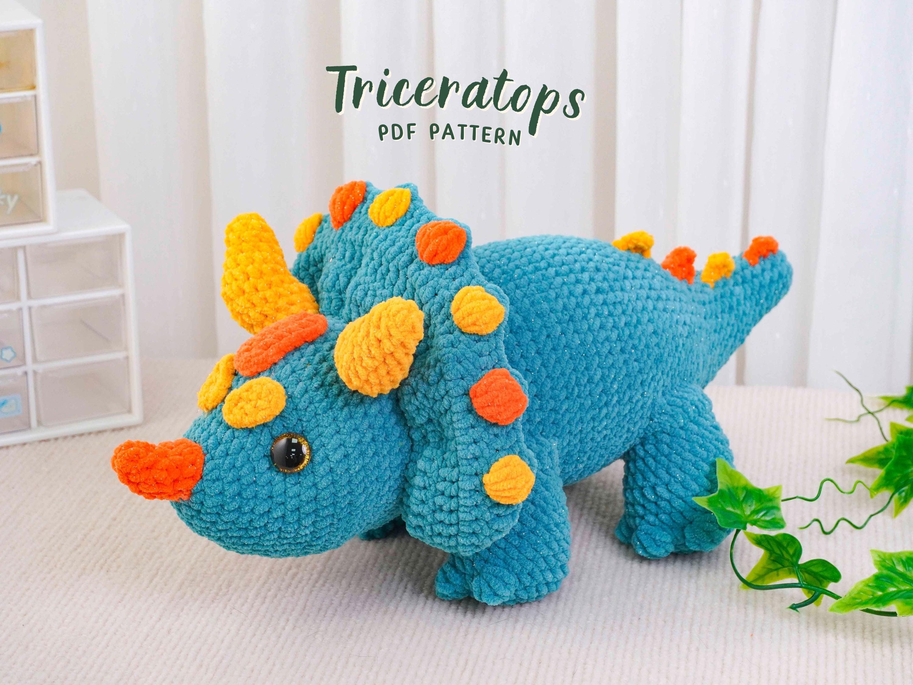 30 Triceratops Crochet Patterns for Dino Lovers, Nursery Decor, and Handmade Gifts 21 Triceratops Crochet Pattern with a Fantasy Twist