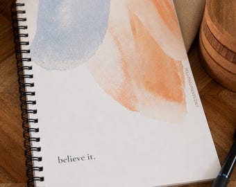 Inspirational Faith Journal, Christian Notebook, Gift for Women