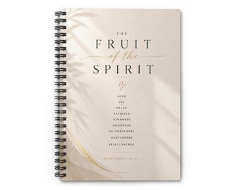 Fruit of the Spirit Spiral Notebook | Christian Faith Journal, Galatians 5:22-23
