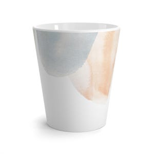 tasse à café au lait à motif coups de pinceau à l'aquarelle | abstrait pastel, croyez-le.