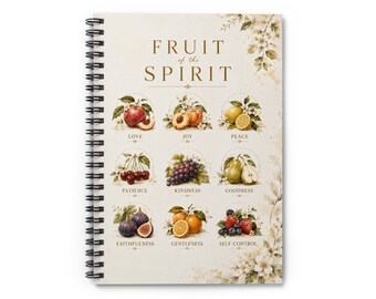 Frucht des Geistes Notizbuch | Christliches Notizbuch | Galater 5:22-23 Bibel Journal | Tagebuch für spirituelles Wachstum | Glaube Geschenk für Frauen
