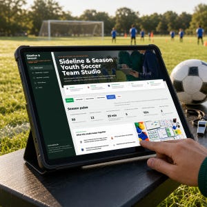 Youth Soccer Coach Planner, Team Manager, Season Dashboard & Practice Organizer
