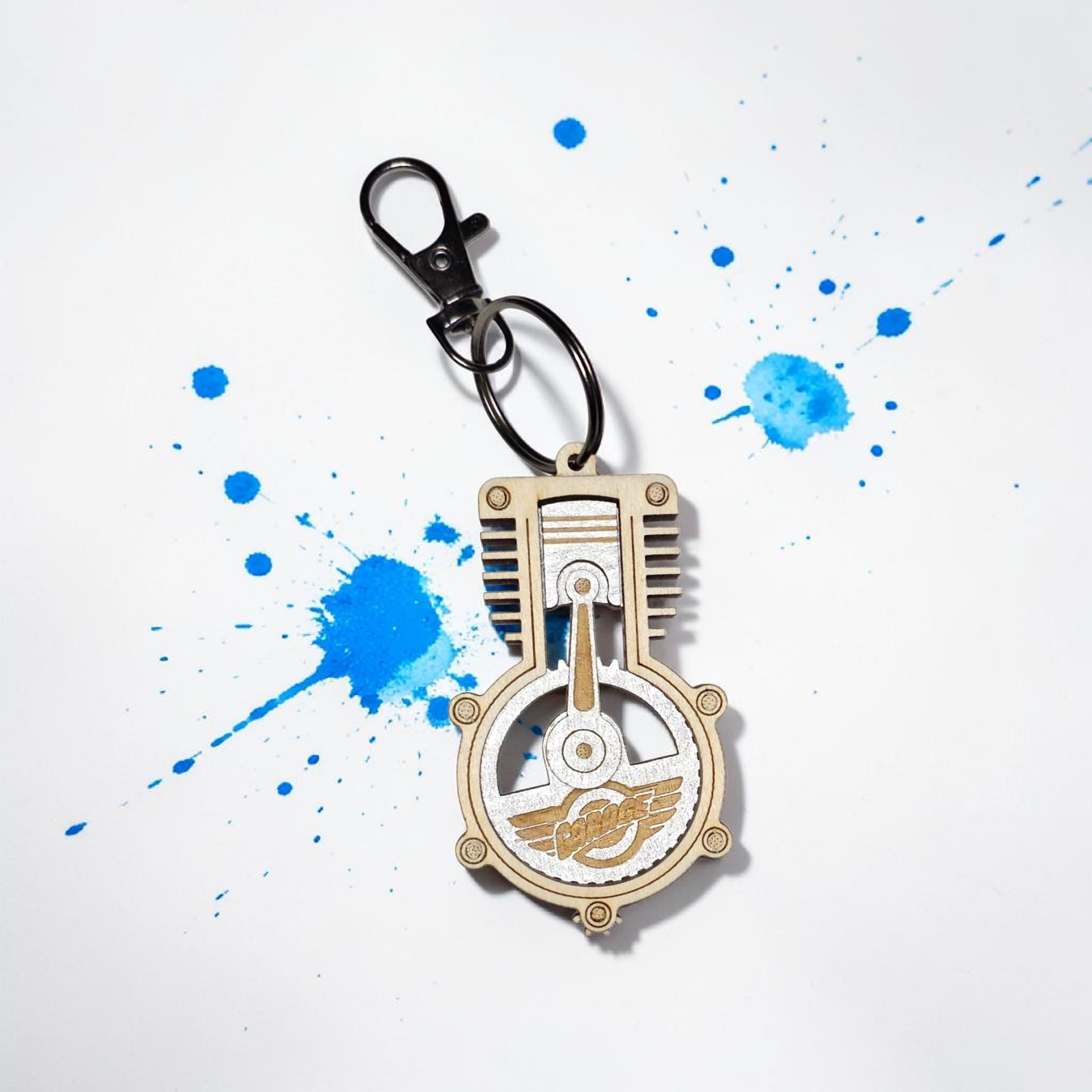 Keychain Engine Mini Engine Keychain With Moving Parts | Functional Gear & Piston ...