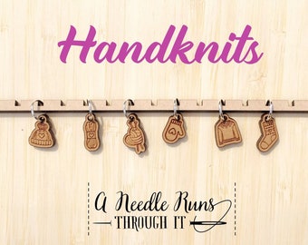 Handknits stitch marker set, snag free stitch markers. Knitted clothes stitch markers for knitting. gift for knitter, crochet clasp marker