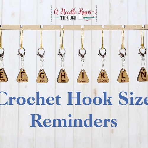 Crochet Hook Letter Stitch Markers Removable Progress Etsy