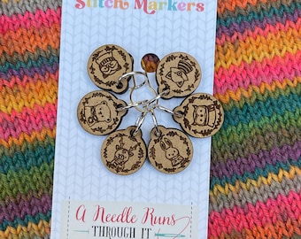 Autumn Animals - Stitch Markers (set of 6)