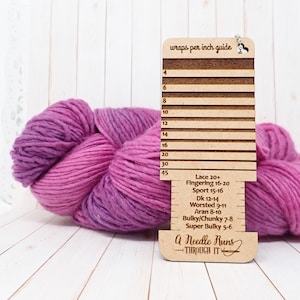 Wraps per inch wood guide. WPI guide tool. Spinner tools. handspinning WPI measure