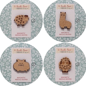 Cross Stitch Needle Minder, Embroidery needleminder, Wood Magnetic Needle Minder. Hand embroidery, Needle Keeper. Needleminder cross stitch