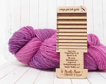 Wraps per inch wood guide. WPI guide tool. Spinner tools. handspinning WPI measure