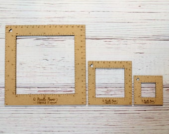 Knitting Gauge Swatch ruler, 4&quot; ruler, 2&quot;ruler or 1&quot; ruler. Gauge Swatch crochet gauge ruler. Knitting tools