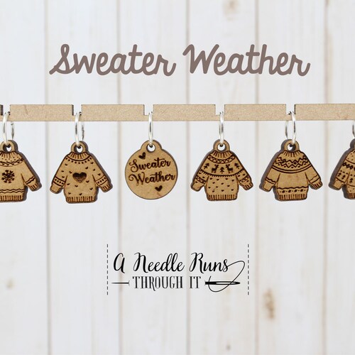 Sweater Weather Stitch Marker Set Snag Free Stitch Markers Etsy