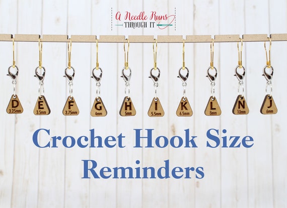 Set of 10 Crochet Hook Letter Reminder Marker Set Removable 