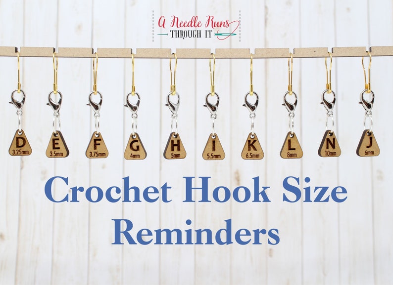 Set of 10 Crochet Hook Letter Reminder Marker Set Removable Etsy