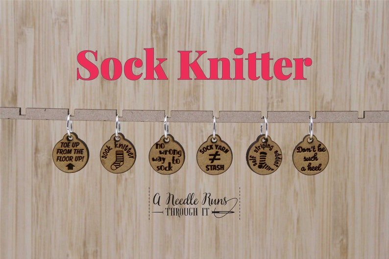 Sock Knitting Stitch Markers Set Sock Knitter Knitter Gift Etsy