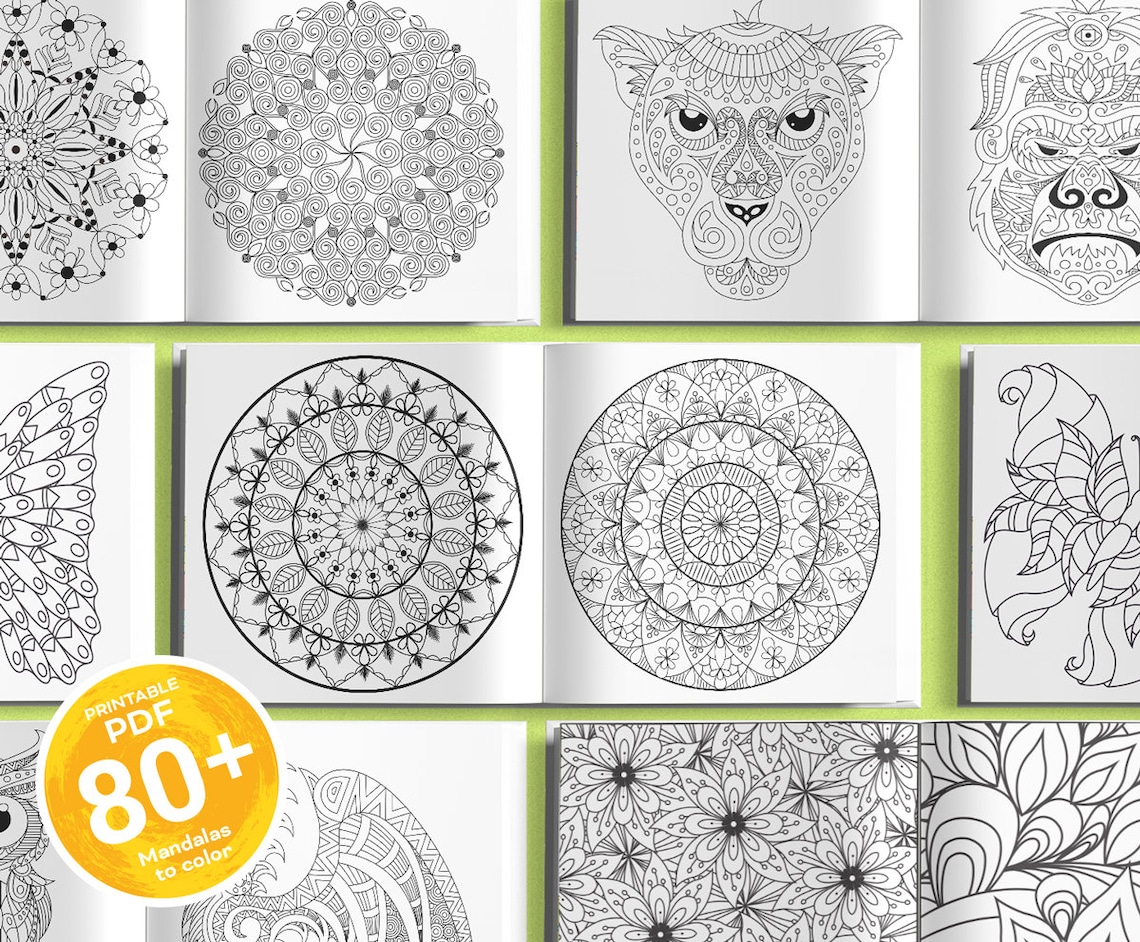 Mandala Digital Download Coloring Book. Printable Mandalas - Etsy