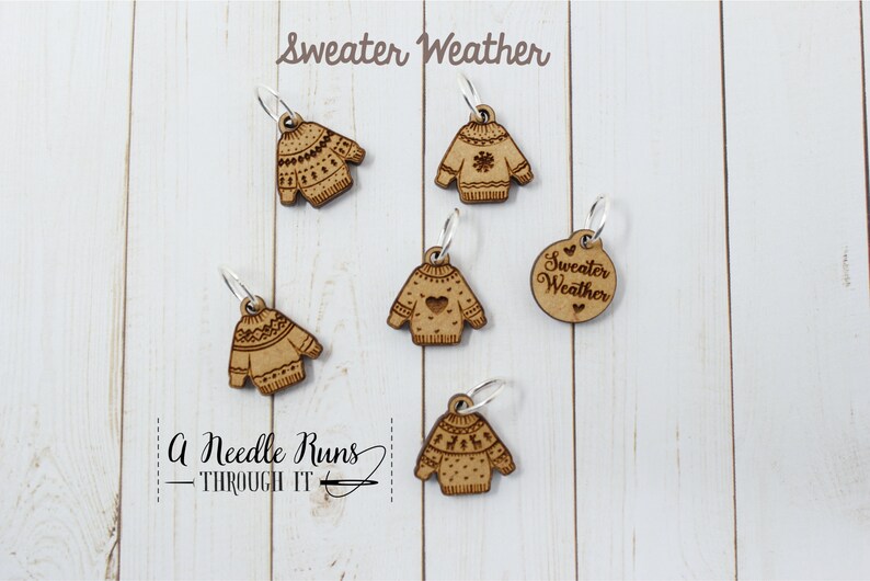 Sweater Weather stitch marker set snag free stitch markers Etsy