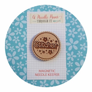 Cross Stitch Needle Minder, Stitcher needle minder, Wood Magnetic Needle Minder. Hand embroidery, Needle Keeper. Needle minder cross stitch
