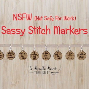 NSFW (not safe for work) Sassy Stitch Markers for Knitting