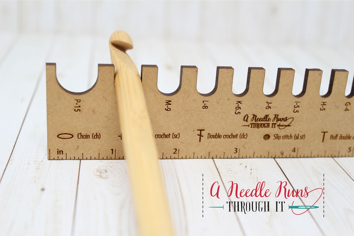 Crochet Hook Gauge. Wood crochet hook gauge tool. Crochet hook Etsy