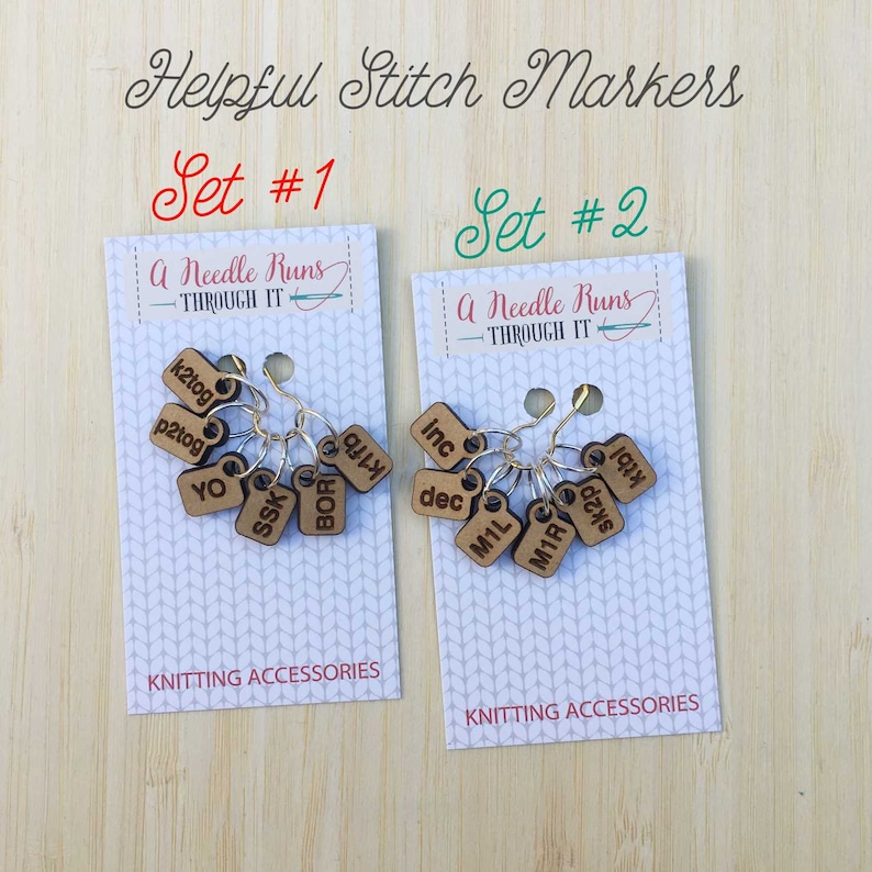 Helpful Stitch Markers Unique Knitting Stitch Markers Set Etsy