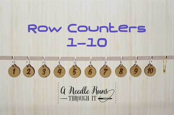 1-10 Numbers Row Counter Stitch Markers. Row Counter for Knitting or  Crochet. Stitch Count Markers for Knitting and Crochet. Clasp Markers 