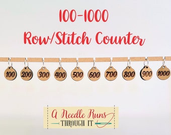 100-1000 numbers Row Counter Stitch markers. Row counter for knitting or crochet. stitch count markers for Knitting and Crochet