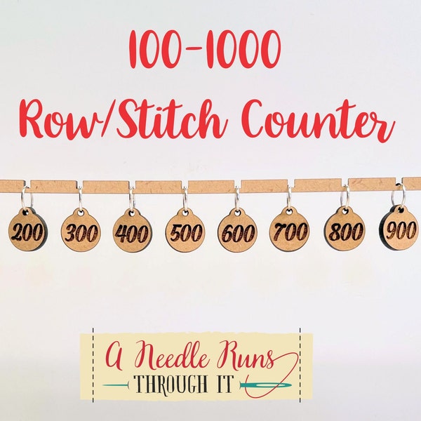 100-1000 numbers Row Counter Stitch markers. Row counter for knitting or crochet. stitch count markers for Knitting and Crochet