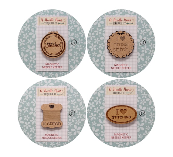 Cross Stitch Accessories  Magnetic Needle Minders Tagged Cross
