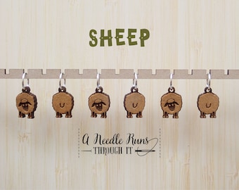 Front & Back Sheep - Stitch Markers (set of 6)