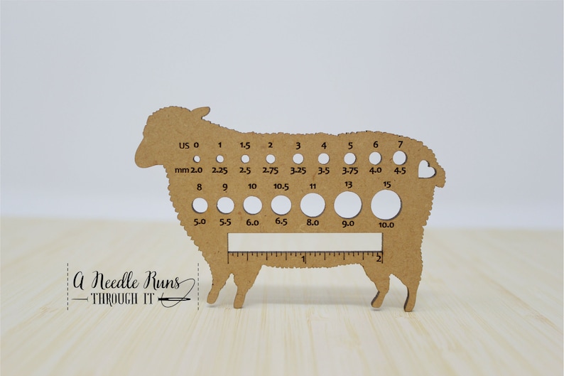 Sheep Knitting Needle Gauge Small Needle Gauge. Cute Sheep | Etsy