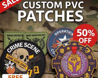 Custom PVC Patches | Personalized 3D Rubber Logo Patch | 3-Inch Morale Patch for Hats, Bags & Jackets | Custom Emblem Hook and Loop