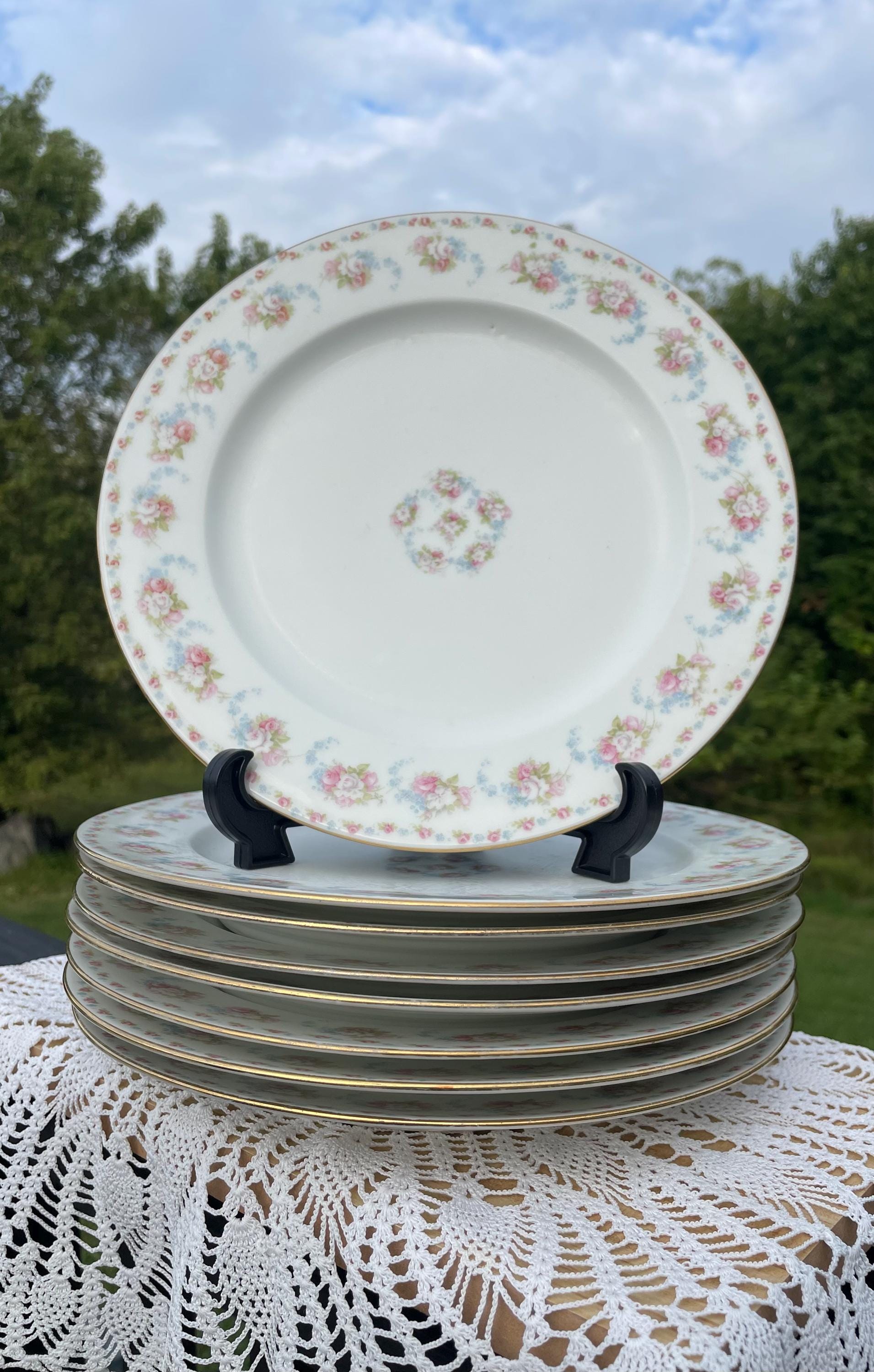 Victorian Rose Dinner Plates - Etsy