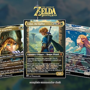 Legend of Zelda Inspired Proxy Deck 100 Cards + Tokens | Fantasy Adventure Commander Deck | Ready to Play Full Commander Deck