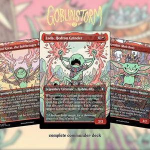 Mazo proxy de Goblin Storm (100 cartas + fichas) / Mazo Commander de Goblins del Caos / Mazo Commander completo listo para jugar