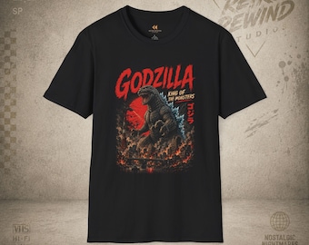 Maglietta Godzilla Re dei Mostri / Maglietta vintage con mostro del film