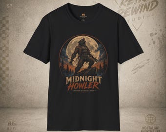 Maglietta Midnight Howler Werewolf / Maglietta horror Full Moon Wolf Man