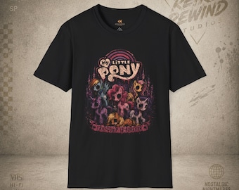 Mein kleines Pony Horror T-Shirt | Gruseliges Pastell VHS Grafik-T-Shirt | RetroRewind After Dark