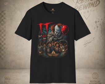 Maglietta del film horror IT Pennywise / Anche tu galleggerai, palloncino rosso
