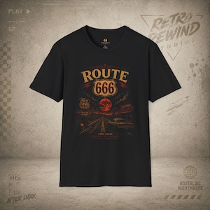 Route 666 Skull Road T-Shirt, Devil's Highway Horror Tee | Roadside Nightmares