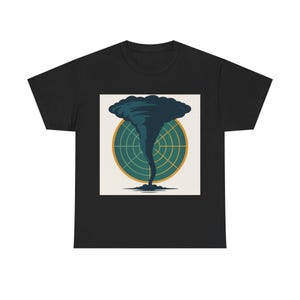 Storm Chaser T-Shirt, Tornado Doppler Radar Minimalist Graphic Tee