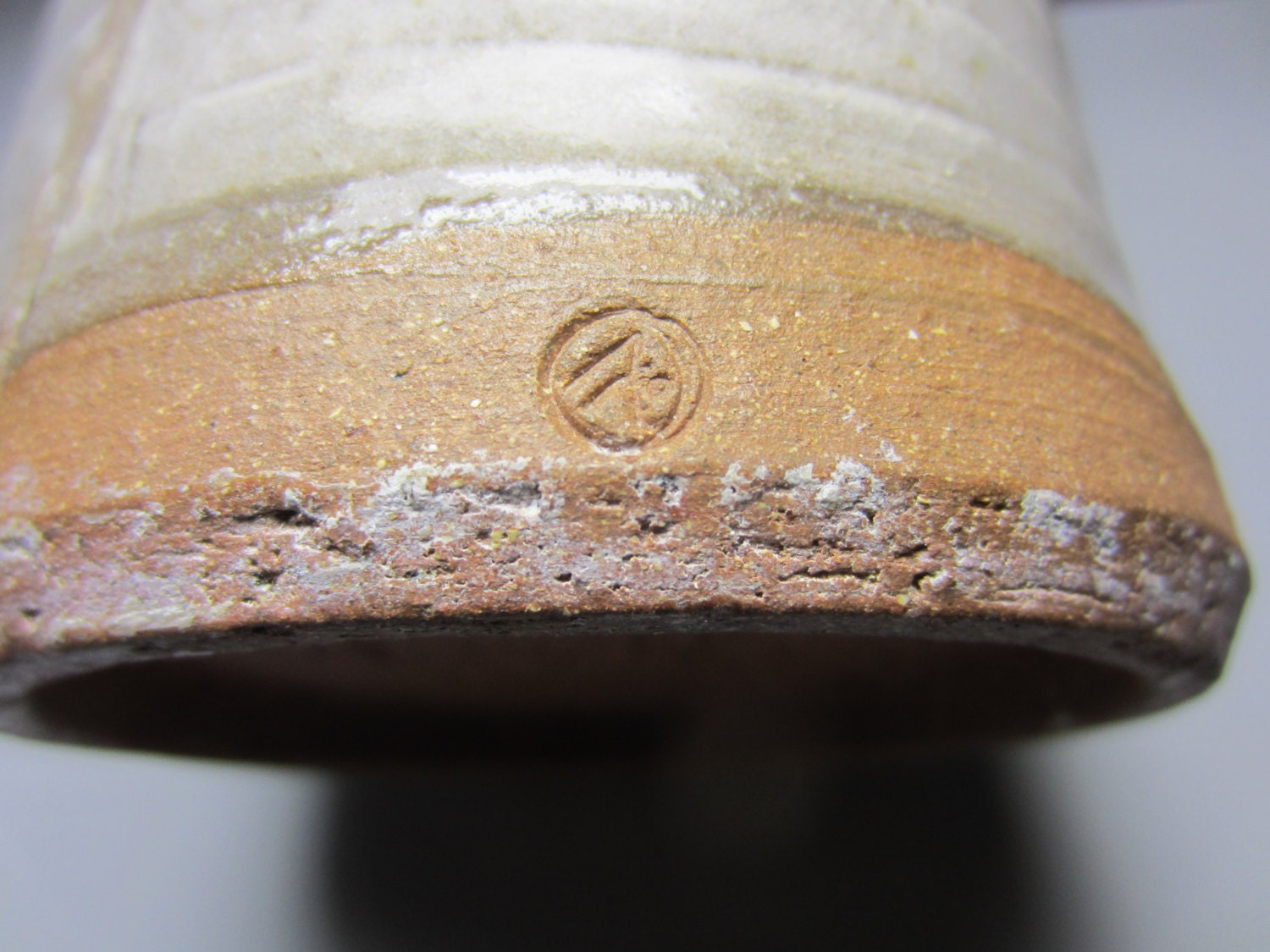 Mid Century Chop Mark Signed Studio Pottery Ikebana Vase Etsy